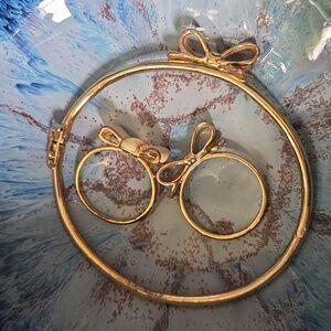 Kate Spade Gold Bow Bracelet and Rings Set